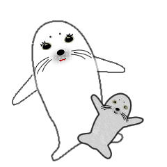 [LINEスタンプ] ゴマアザラシ ごまアッキーの画像（メイン）