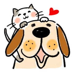 [LINEスタンプ] 犬と猫 使いやすいスタンプの画像（メイン）