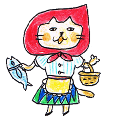 [LINEスタンプ] ずきんねこさんの画像（メイン）