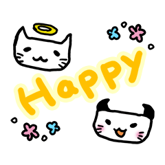 [LINEスタンプ] ハッピーにゃん神様