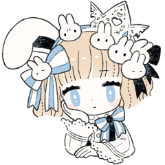 [LINEスタンプ] うさぎの王女様の画像（メイン）