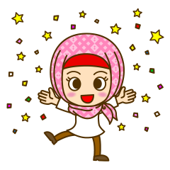 [LINEスタンプ] Cute hijab girl！の画像（メイン）