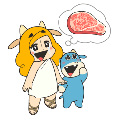 [LINEスタンプ] おにくだいすき！ゼウシくん