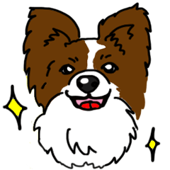 [LINEスタンプ] みんなが愛する犬 パピヨンの画像（メイン）