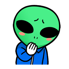 [LINEスタンプ] 宇宙人サンダーくんの画像（メイン）