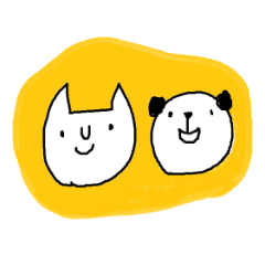 [LINEスタンプ] ネコとパンダ