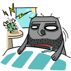 [LINEスタンプ] A stoneman comes from nowhere