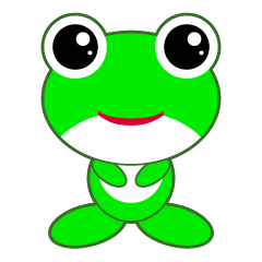 [LINEスタンプ] pretty frogs 緑バージョンの画像（メイン）