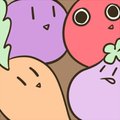 [LINEスタンプ] 野菜TEAM