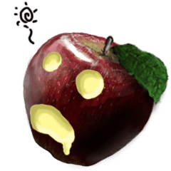 [LINEスタンプ] アップル・ゴースト・アヴァンギャルド