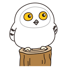 [LINEスタンプ] シロフクロウのホウの画像（メイン）