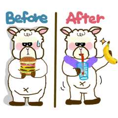 [LINEスタンプ] ダルパカのダイエット