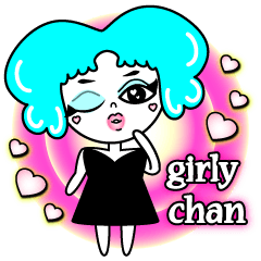 [LINEスタンプ] girlyちゃん ！！！の画像（メイン）