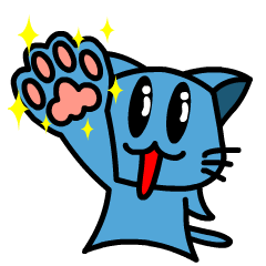 [LINEスタンプ] ちび青ねこ‧ともにお喋り！