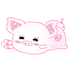 [LINEスタンプ] Angel Pig : MooNuum