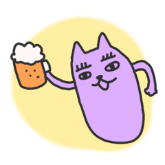 [LINEスタンプ] ぶさカワ飲兵衛の画像（メイン）