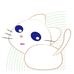 [LINEスタンプ] 白ねこ”にゃえもん”気まぐれ猫の日常会話