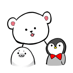 [LINEスタンプ] シロクマたち