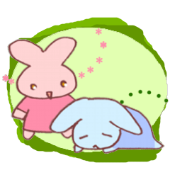 [LINEスタンプ] ネガ・ポジうさぎの明日はどっち？