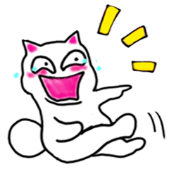 [LINEスタンプ] 性格悪い白ネコ