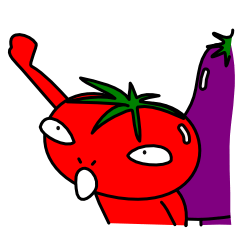 [LINEスタンプ] ときはトマトは私ごと茄子の画像（メイン）