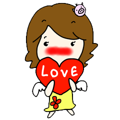 [LINEスタンプ] Lovely Angel of Monkeykungの画像（メイン）