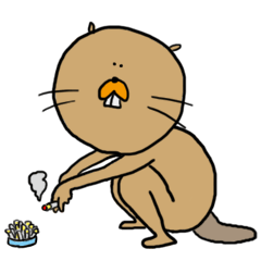 [LINEスタンプ] ビーバー先輩、お願いします。の画像（メイン）