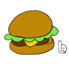 [LINEスタンプ] Hamburger slang