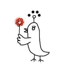 [LINEスタンプ] ほのぼのトリっこさん～