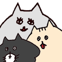 [LINEスタンプ] なかよしのねこ