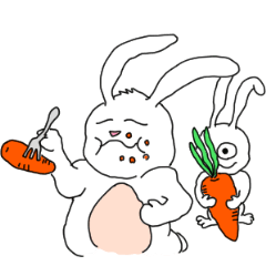 [LINEスタンプ] 動物たちの日常 うさぎ編