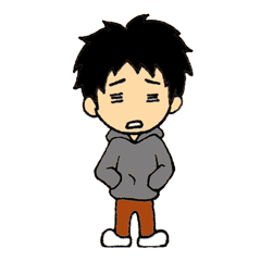 [LINEスタンプ] けだるげ男子