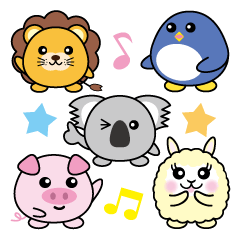 [LINEスタンプ] まんまる動物スタンプ2