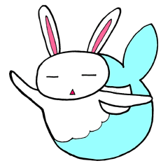 [LINEスタンプ] うさぎマーメイド