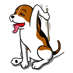 [LINEスタンプ] I-TIM: The Beagle