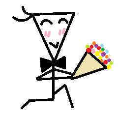 [LINEスタンプ] 三角くんの画像（メイン）