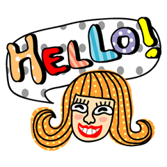 [LINEスタンプ] Miss Vivid Polka Dot