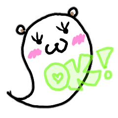 [LINEスタンプ] 手書き ゆるオバケ