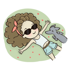 [LINEスタンプ] Me and my dog