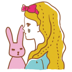 [LINEスタンプ] ネガティブな泣き虫ちゃん