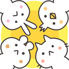 [LINEスタンプ] しろいどうぶつ