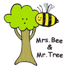 [LINEスタンプ] Mrs. Bee ＆ Mr. Treeの画像（メイン）