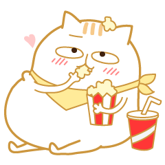 [LINEスタンプ] Fat cat PUCHU-CHUの画像（メイン）