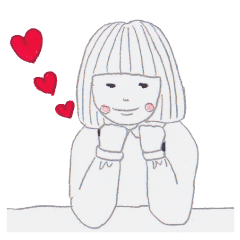 [LINEスタンプ] みち子ちゃんの気もちの画像（メイン）