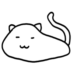 [LINEスタンプ] ぺちゃんねこ にゃうんの画像（メイン）