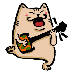 [LINEスタンプ] 三線にゃんこ