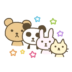 [LINEスタンプ] 真顔の4ひき