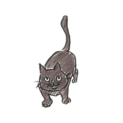 [LINEスタンプ] 墨猫の画像（メイン）