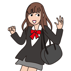 [LINEスタンプ] JK ガール (girl)ポーズ！ポーズ！ポーズ！の画像（メイン）