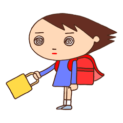 [LINEスタンプ] くるくる小学生